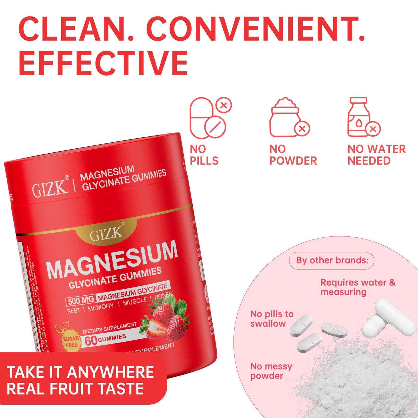 Magnesium Glycinate Gummies 500mg – Sugar Free Magnesium Gummies with L-Theanine - Sleep, Calm, Stress Relief for Adults & Kids 4+ - dailyvitalstore