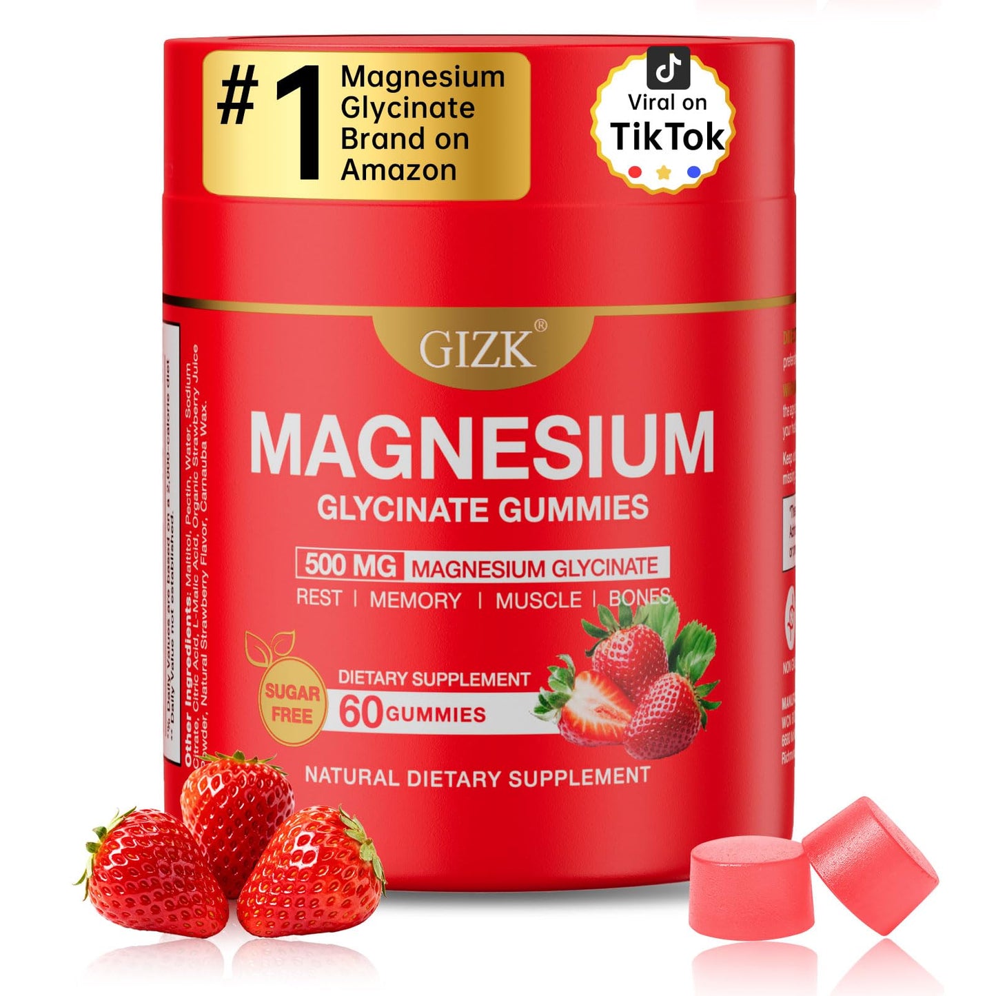 Magnesium Glycinate Gummies 500mg – Sugar Free Magnesium Gummies with L-Theanine - Sleep, Calm, Stress Relief for Adults & Kids 4+ - dailyvitalstore