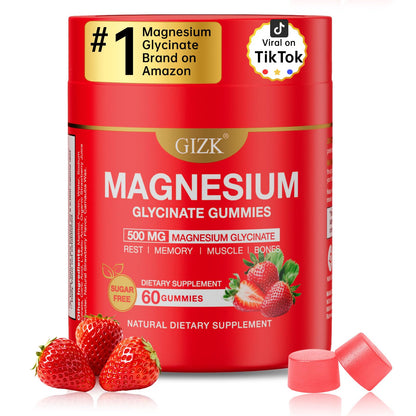 Magnesium Glycinate Gummies 500mg – Sugar Free Magnesium Gummies with L-Theanine - Sleep, Calm, Stress Relief for Adults & Kids 4+ - dailyvitalstore