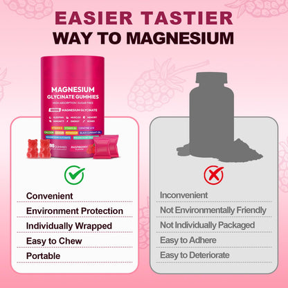 Magnesium Glycinate Gummies 600mg, High Absorption Magnesium Complex, Sugar Free Chewables Gummies with VitaminD & B6 - dailyvitalstore