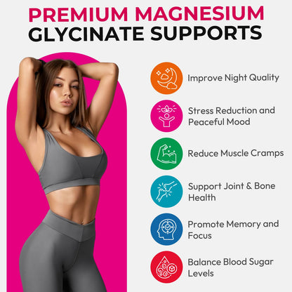 Magnesium Glycinate Gummies 600mg, High Absorption Magnesium Gummies, Black Currant Oil, Calcium, Vitamin B6, Sugar Free Chews for Adults & Kids Relaxation, Stress Relief, Night Rest - dailyvitalstore