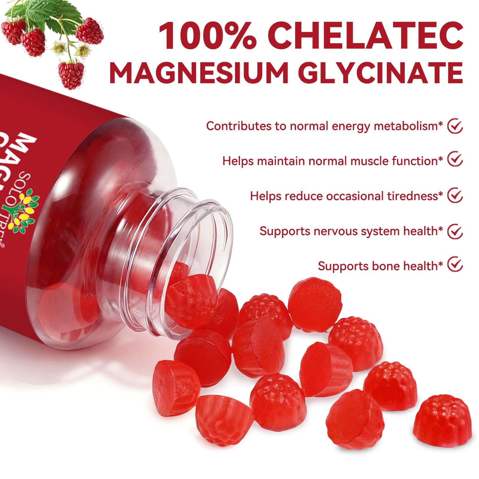 Magnesium Glycinate Gummies 600mg – Sugar-Free High Absorption Magnesium with L-Threonate, Supports Relaxation, Calm & Restful Sleep, - dailyvitalstore