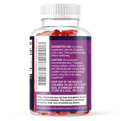 Magnesium Glycinate Gummies - Sugar Free - 100% Chelated Magnesium Gummy Supplement for Max Absorption - for Sleep Support & Heart, Muscle & Bone Health - Gentle on Stomach, Grape Flavor - 60 Gummies - dailyvitalstore