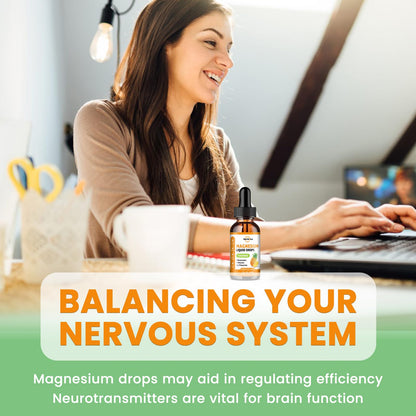 Magnesium Glycinate Liquid Drops, 1000mg of Liquid Magnesium Complex Supplement for Sleep, Nerve, Energy, Muscle, Bone, Calm & Digestion, High Absorption, 2 Fl Oz, Sugar-Free Pineapple Flavor - dailyvitalstore