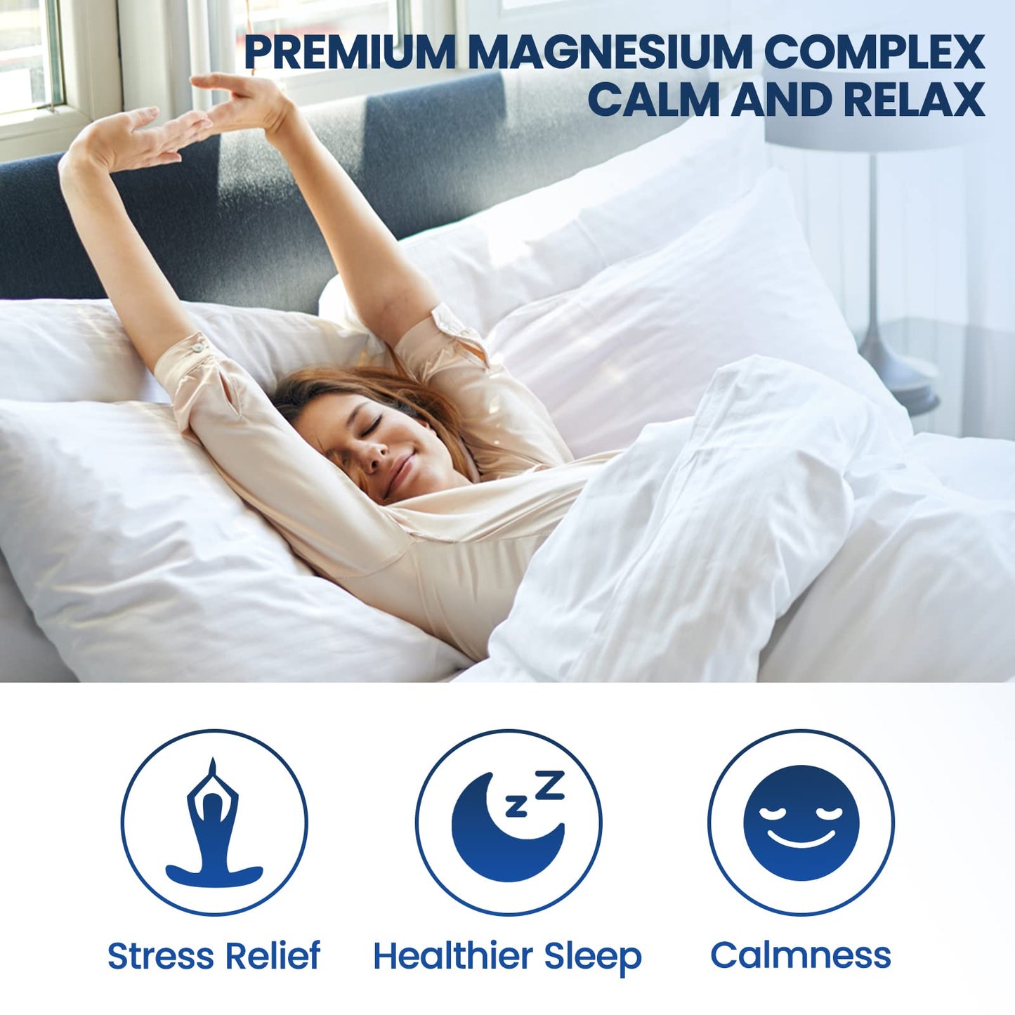 Magnesium Glycinate Liquid Drops, Triple Magnesium Complex Supplement with Citrate, Malate 500mg Ashwagandha, L-Theanine, Vitamin B6 for Sleep, Calm, Stress Relief, Bone, Muscle, Mood - Lemon Flavor - dailyvitalstore