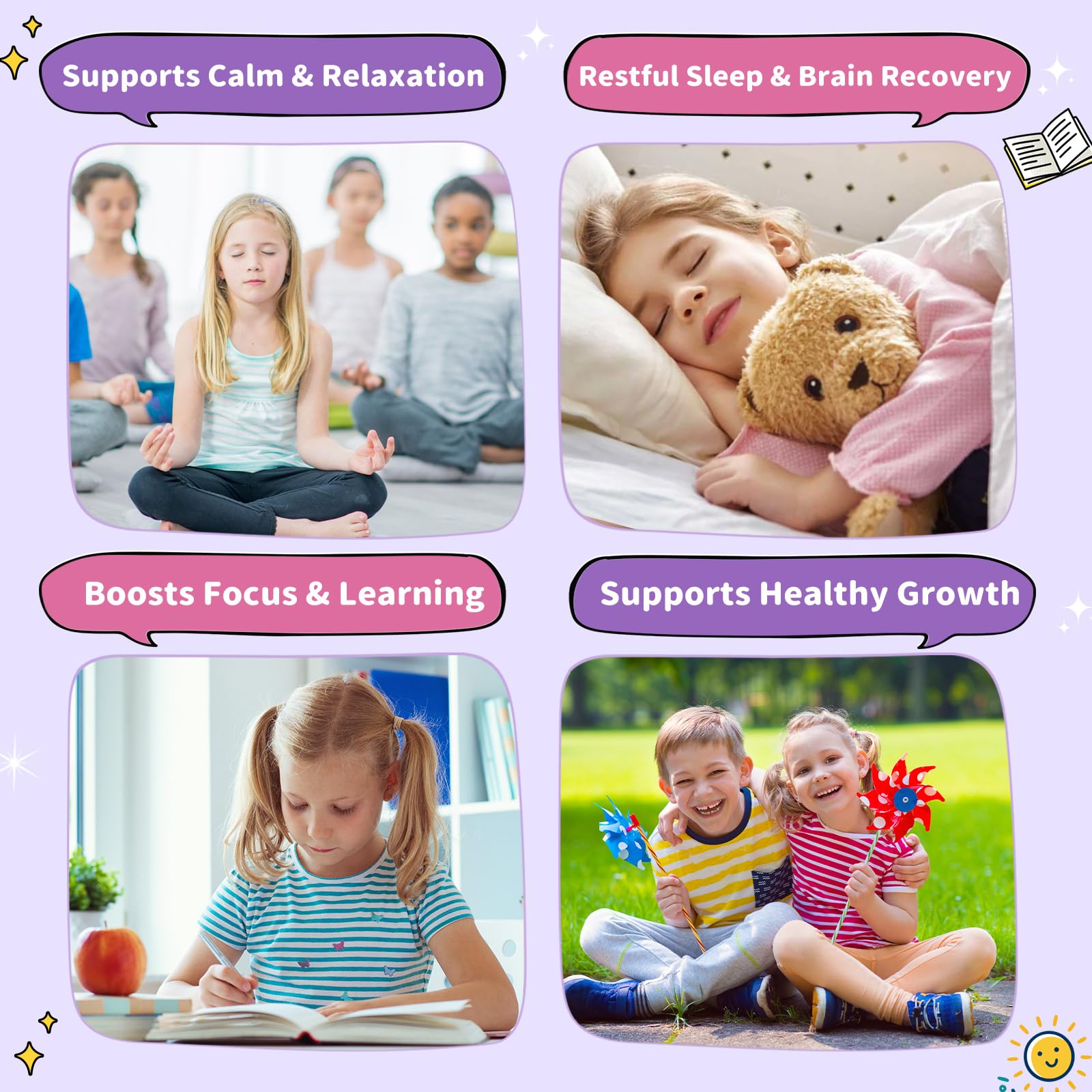 Magnesium Glycinate Liquid for Kids - Magnesium Bisglycinate Drops with L-Theanine, Chamomile & Vitamin B6, B12, C, D3 for Sleep, Relaxation, Immune Support, Calm & Focus - 2 Fl Oz, Strawberry Flavor - dailyvitalstore