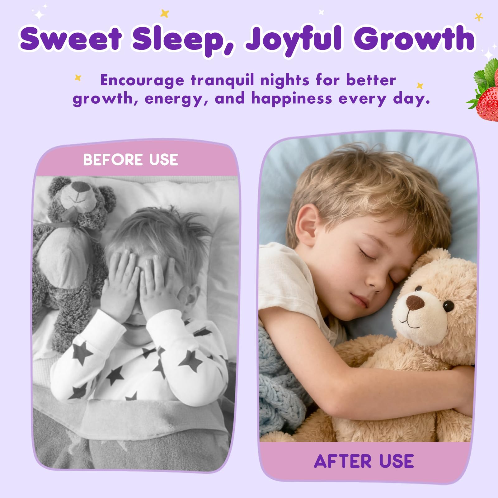Magnesium Glycinate Liquid for Kids - Magnesium Bisglycinate Drops with L-Theanine, Chamomile & Vitamin B6, B12, C, D3 for Sleep, Relaxation, Immune Support, Calm & Focus - 2 Fl Oz, Strawberry Flavor - dailyvitalstore
