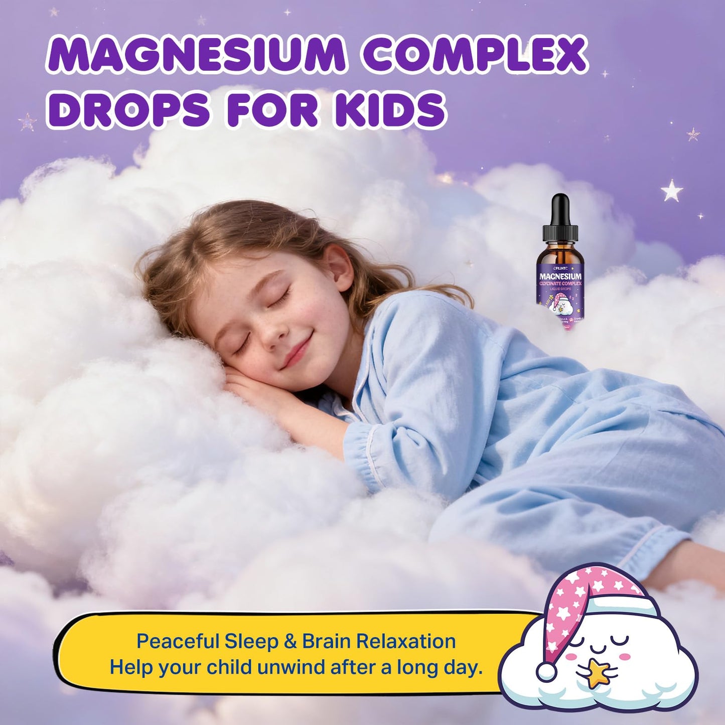 Magnesium Glycinate Liquid for Kids - Magnesium Bisglycinate Drops with L-Theanine, Chamomile & Vitamin B6, B12, C, D3 for Sleep, Relaxation, Immune Support, Calm & Focus - 2 Fl Oz, Strawberry Flavor - dailyvitalstore
