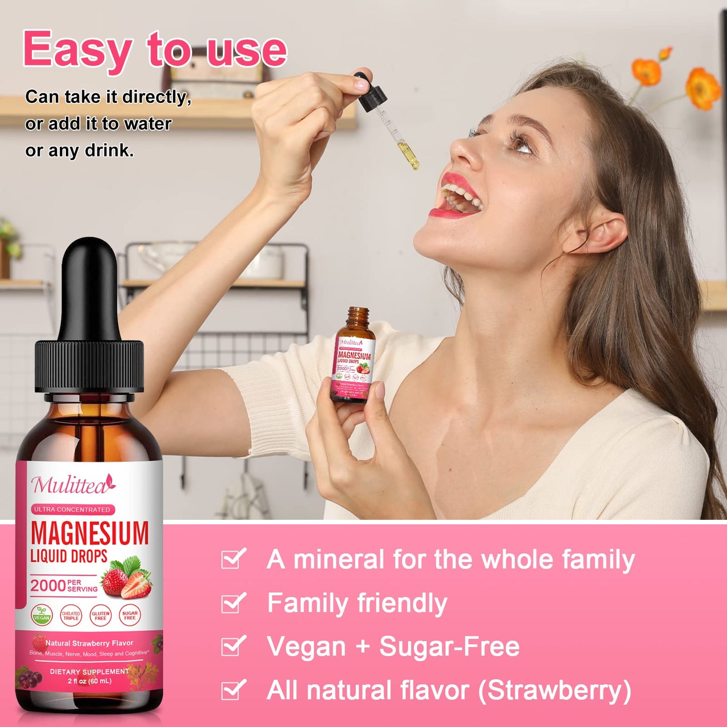 Magnesium Glycinate Liquid, High Potency Magnesium Glycinate, Citrate, Sugar Free Vegan Non-GMO Complex Supplement Promotes Nerv,Relaxation,Muscle,Sleep Support* - dailyvitalstore