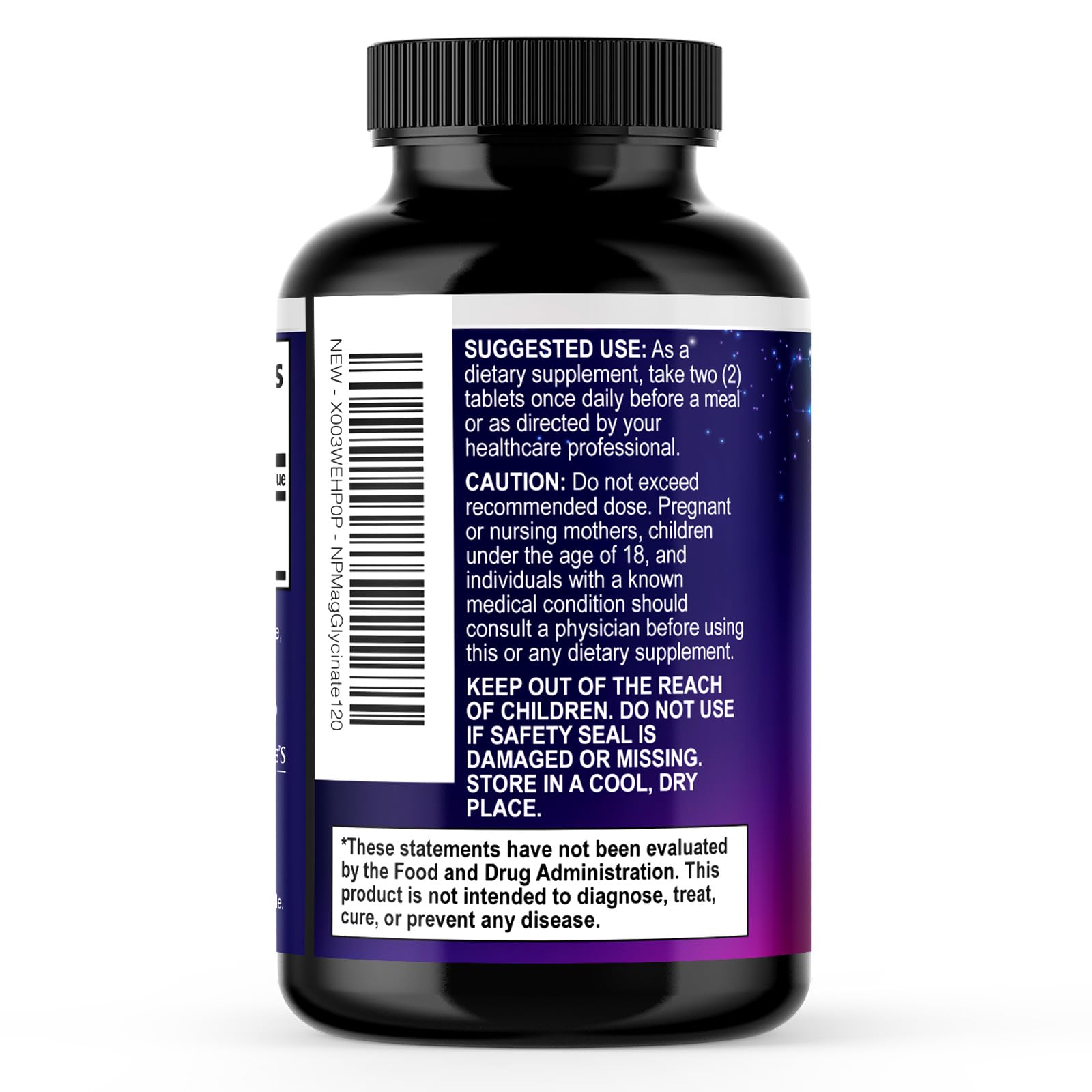 Magnesium Glycinate Supplement 250mg - 100% Chelated & Purified - to Support Sleep, Heart Health, Muscles, & Bone Strength - Best Absorption Magnesium Glycinate Capsules, Bottled in USA - 120 Tablets - dailyvitalstore