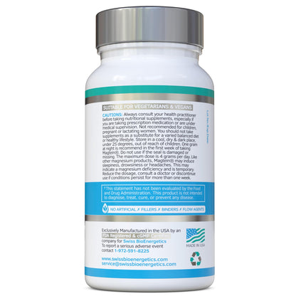 Magnesium L-Threonate Complex 7-in-1 with 1000mg of Magtein Plus Magnesium as Bisglycinate, Taurate, Citrate, Gluconate, Malate & Lactate - Supports Sleep - Vegan, US Made and No Artificial Nasties - dailyvitalstore