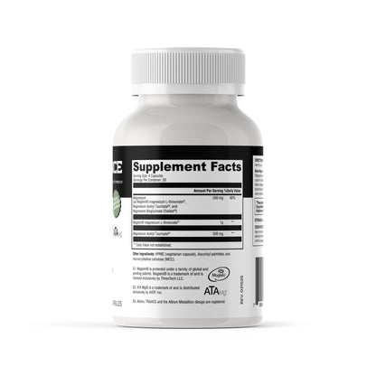 Magnesium L-Threonate + Mag Acetyl-Taurate (ATA Mag) + Mag Glycinate | Promotes Cognitive Well-Being, Enhanced Memory, Mental Clarity and Overall Brain Function | 120 Capsules - dailyvitalstore