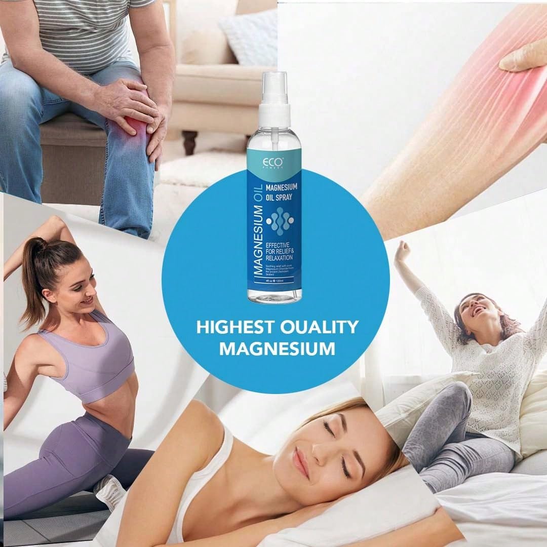 Magnesium Oil Spray For Muscle & Joint Relief – Natural Relaxation & Sleep Support, 4oz Fast-Absorbing Body Mist - dailyvitalstore