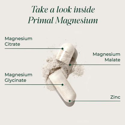 Magnesium Supplement Complex 310mg by Primal Harvest with Magnesium Glycinate, Citrate, Malate, and Zinc 120 Capsules - dailyvitalstore