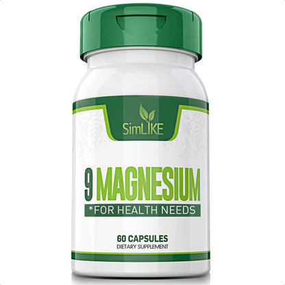 Magnesium Supplement with 9 Forms of High Absorption Magnesium Glycinate, L-threonate, Citrate, Malate and More for Muscle, Brain Support, Non-GMO, Gluten & Soy Free, 60 Capsules - dailyvitalstore