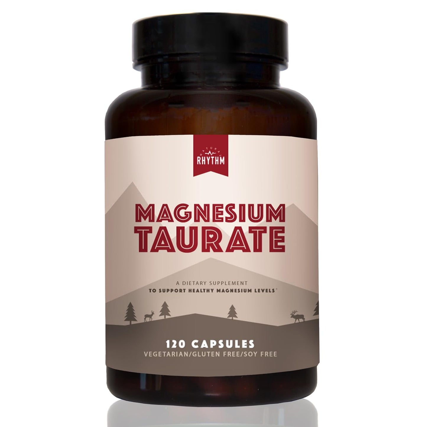 Magnesium Taurate 750mg (150mg Elemental Magnesium) – 120 Vegetarian Capsules – High-Absorption Magnesium Taurate Supplement for Heart, Muscle, and Nerve Support - dailyvitalstore