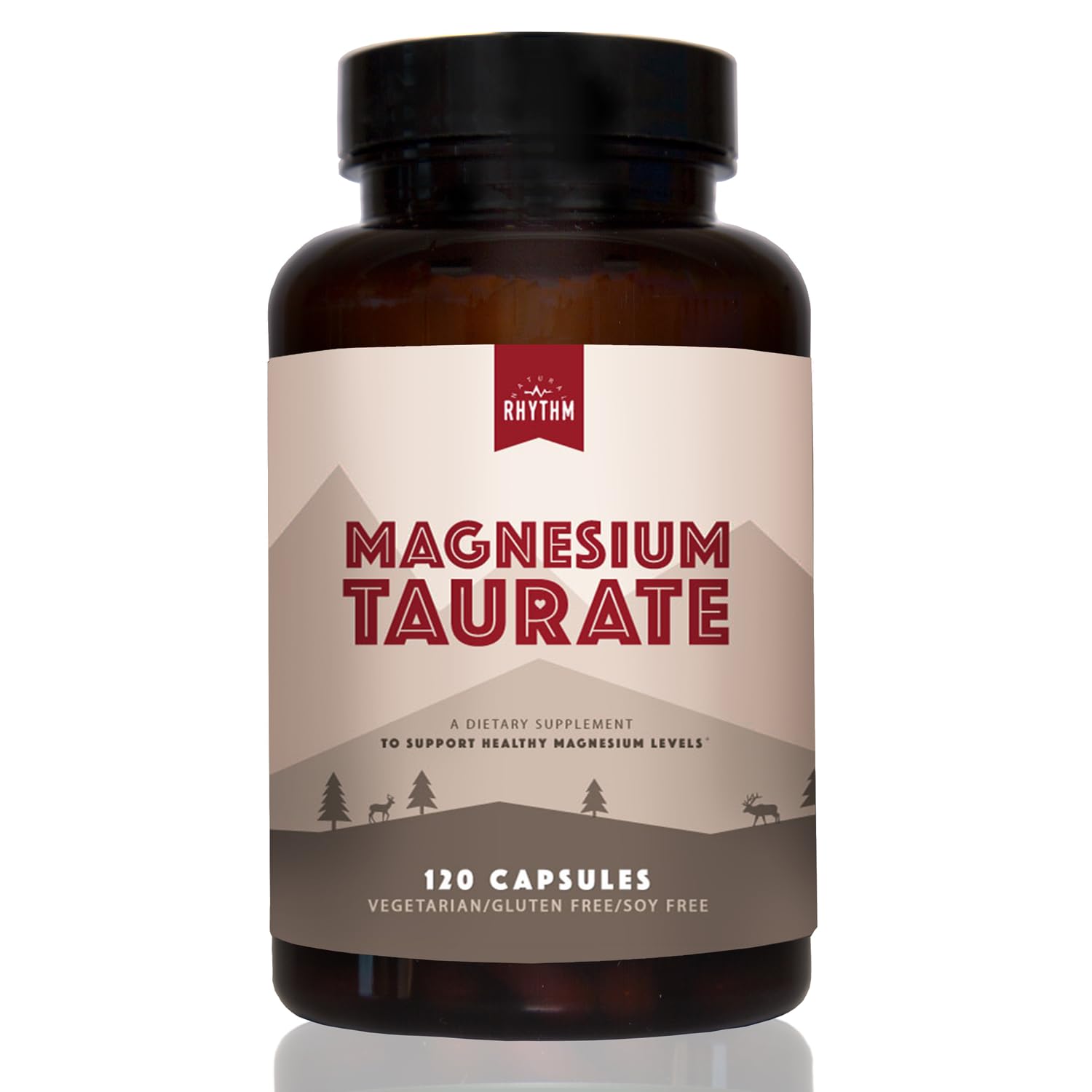 Magnesium Taurate 750mg (150mg Elemental Magnesium) – 120 Vegetarian Capsules – High-Absorption Magnesium Taurate Supplement for Heart, Muscle, and Nerve Support - dailyvitalstore