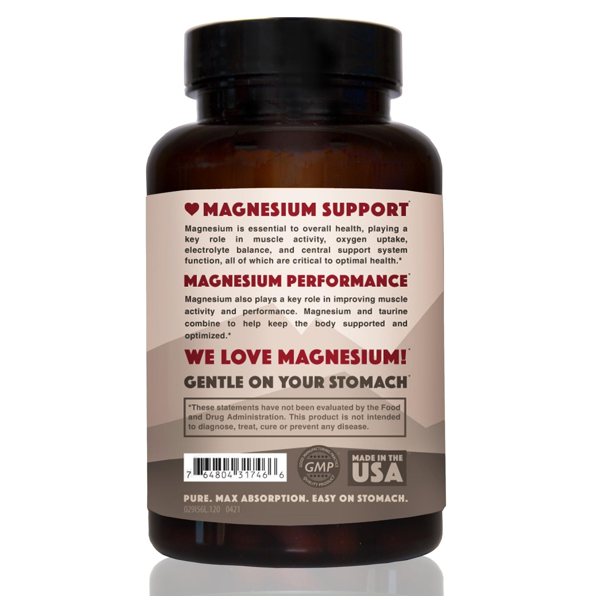 Magnesium Taurate 750mg (150mg Elemental Magnesium) – 120 Vegetarian Capsules – High-Absorption Magnesium Taurate Supplement for Heart, Muscle, and Nerve Support - dailyvitalstore