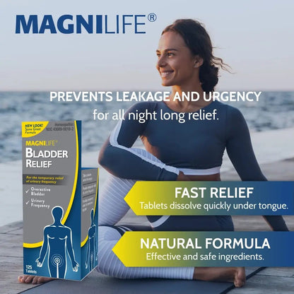 MagniLife Bladder Relief Tablets (125 Ct), Fast-Dissolving Homeopathic Support for Overactive Bladder, Leaks from Sneezing, Coughing or Movement, Daily Use Formula Safe for Men & Women - dailyvitalstore