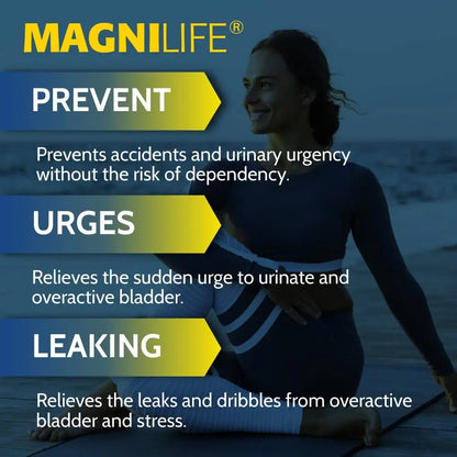 MagniLife Bladder Relief Tablets (125 Ct), Fast-Dissolving Homeopathic Support for Overactive Bladder, Leaks from Sneezing, Coughing or Movement, Daily Use Formula Safe for Men & Women - dailyvitalstore