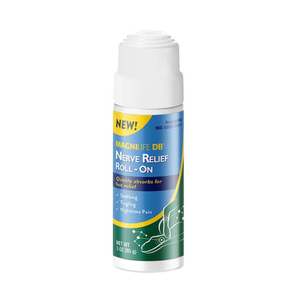 Magnilife DB Nerve Relief Roll On, 3 Oz, Topical Nerve Pain Relief for Feet, Legs, Hands & Arms, Helps Soothe Stabbing, Burning & Tingling Discomfort, Fast-Absorbing, Non-Greasy & Unscented Formula - dailyvitalstore