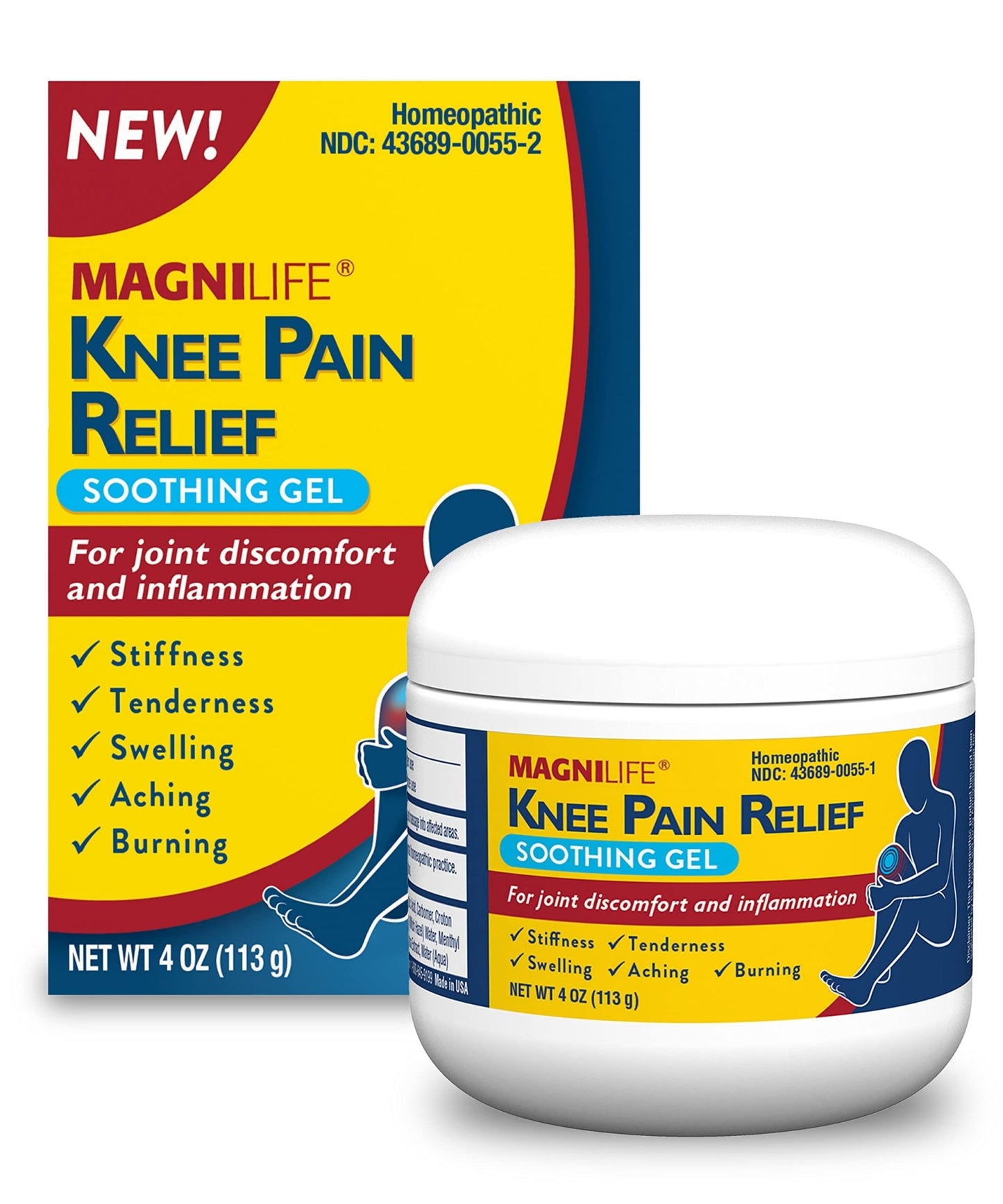 MagniLife Knee Pain Relief Gel (4 oz), Arnica-Based Gel for Joint Pain, Knee Stiffness & Swelling, Non-Greasy, No Staining, Massage-in Formula for Daily Knee Support & Comfort - dailyvitalstore