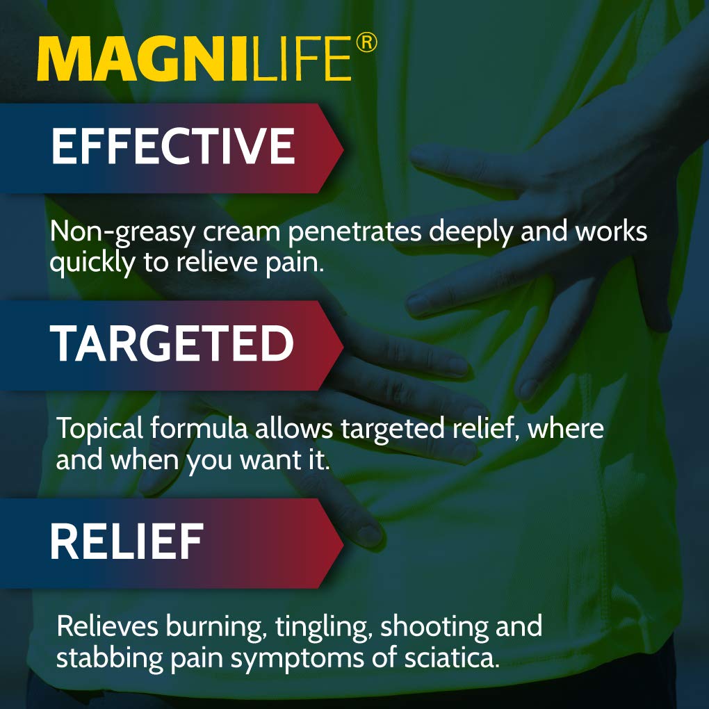 MagniLife Leg & Back Pain Relief Cream (4 oz), Topical Support for Leg Pain & Lower Back Discomfort, Fast Absorbing, No Residue, Mild Scent, Massage-in Formula - dailyvitalstore