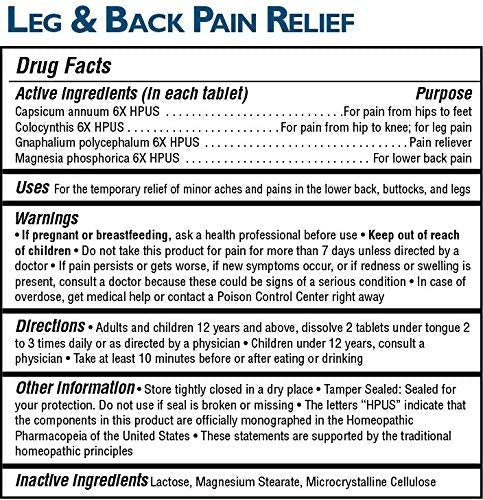 MagniLife Leg & Back Pain Relief Tablets,125 Ct, Fast-Acting Pain Relief Naturally Soothes Burning, Tingling & Stabbing Aches, Symptomatic or Preventative, Non-Habit Forming Quick-Dissolve Tablets - dailyvitalstore