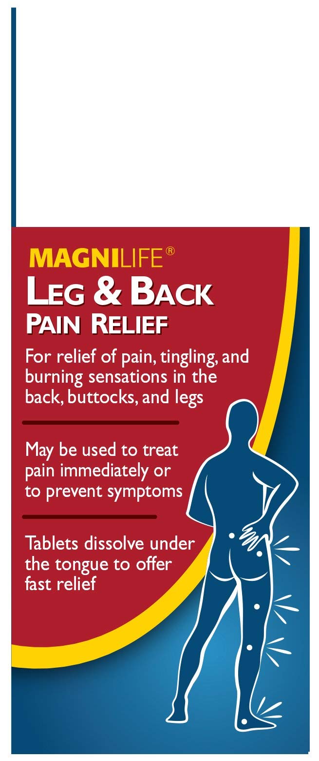 MagniLife Leg & Back Pain Relief Tablets,125 Ct, Fast-Acting Pain Relief Naturally Soothes Burning, Tingling & Stabbing Aches, Symptomatic or Preventative, Non-Habit Forming Quick-Dissolve Tablets - dailyvitalstore