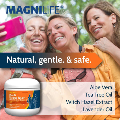 MagniLife Pain and Fatigue Relief Cream, 4 oz, Fast-Acting Relief for Fibromyalgia Symptoms, Muscle Aches & Joint Pain, Helps Relieve Soreness & Tenderness, Deep Penetrating Formula - dailyvitalstore
