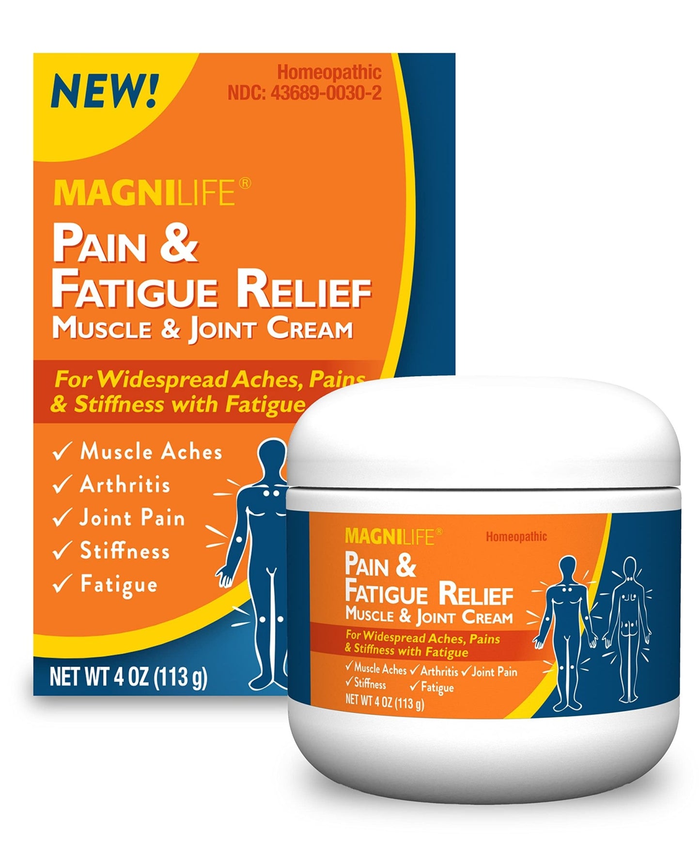 MagniLife Pain & Fatigue Relief Cream 4 oz Pain & Inflammation Relief Foam 4 oz. Natural Joint & Muscle Pain Relief Bundle for Shoulders, Back, Knees, Arthritis, Stiffness & Soreness - dailyvitalstore