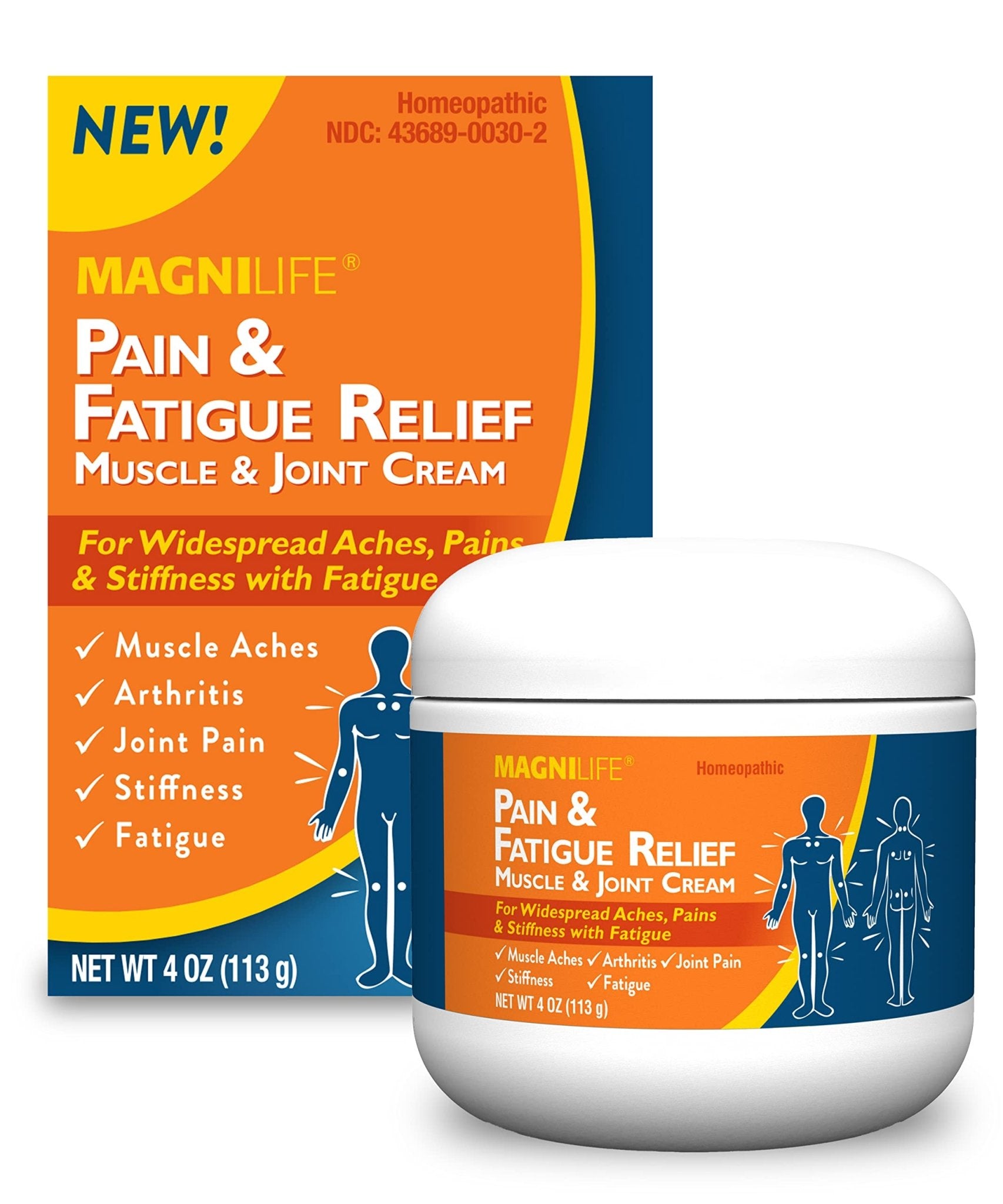 MagniLife Pain & Fatigue Relief Cream 4 oz Pain & Inflammation Relief Foam 4 oz. Natural Joint & Muscle Pain Relief Bundle for Shoulders, Back, Knees, Arthritis, Stiffness & Soreness - dailyvitalstore