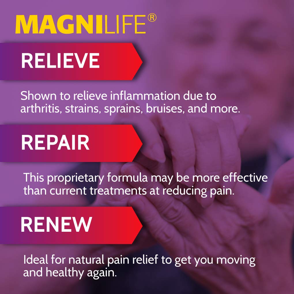 MagniLife Pain & Inflammation Relief Foam, 4 oz, Non-Greasy Arthritis Pain Reliever for Muscle, Joint, Knee, Hip, Back, Foot, Helps Ease Stiffness, Soreness, Swelling & Everyday Discomfort - dailyvitalstore