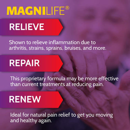MagniLife Pain & Inflammation Relief Foam, 4 oz, Non-Greasy Arthritis Pain Reliever for Muscle, Joint, Knee, Hip, Back, Foot, Helps Ease Stiffness, Soreness, Swelling & Everyday Discomfort - dailyvitalstore