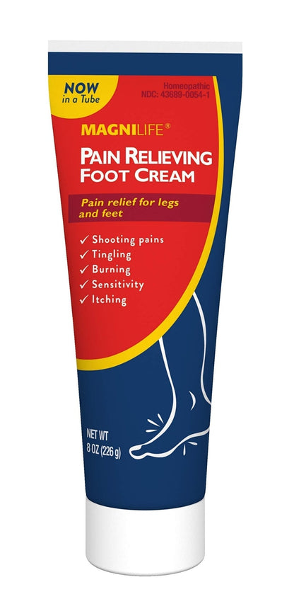 MagniLife Pain Relieving Foot Cream, 8 oz Tube, Soothing Relief for Soreness, Pain, Burning, Tingling, Itching or Sensitivity in Feet & Legs, Moisturizing & Hydrating Foot Cream, No Petroleum - dailyvitalstore