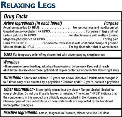 MagniLife Relaxing Legs 125 Count Quick Dissolve Tablets Relaxing Leg Cream PM 4oz Jar Restless Legs - dailyvitalstore