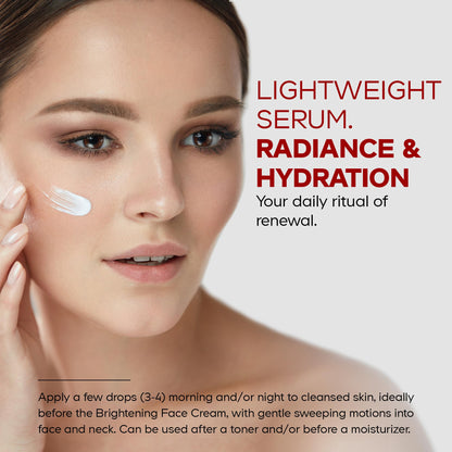Maison Rouge Brightening Face Serum by Codeage - Glutathione Serum, Vitamin C, E, Hyaluronic Acid, Collagen - Radiance Enhancing - Parabens and Sulfates-Free - Refillable - All Skin Types - 1.7 fl oz - dailyvitalstore