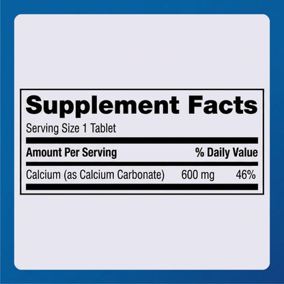 Major 600mg Calcium Tablets - Calcium Supplement - 150 Count (1 Pack) - dailyvitalstore