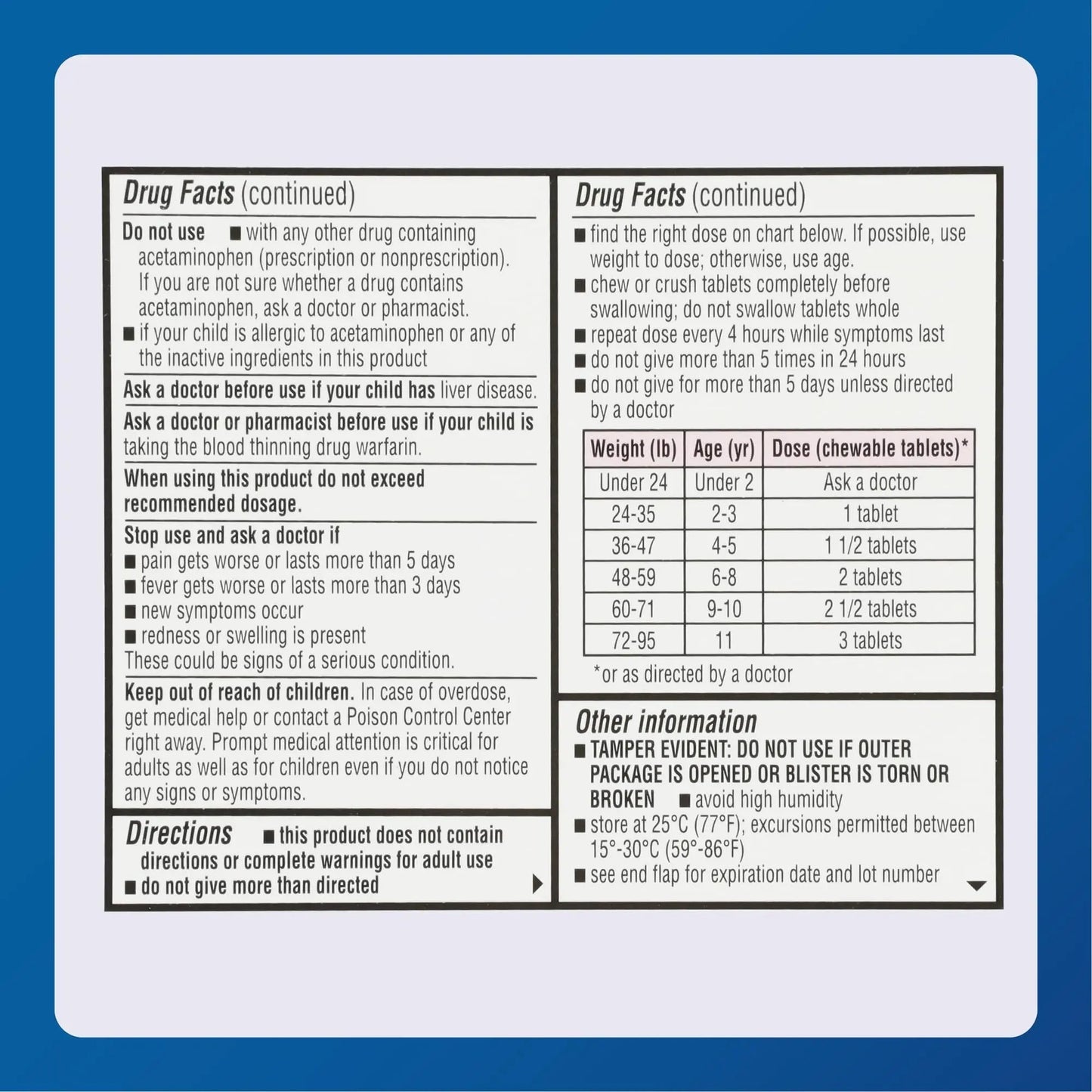 MAJOR Children’s Mapap Acetaminophen 160 mg Chewable Tablets - Pain Reliever/Fever Reducer - Aspirin Free - Ibuprofen Free - for Ages 2 to 11-24 Count (3 Pack) - dailyvitalstore