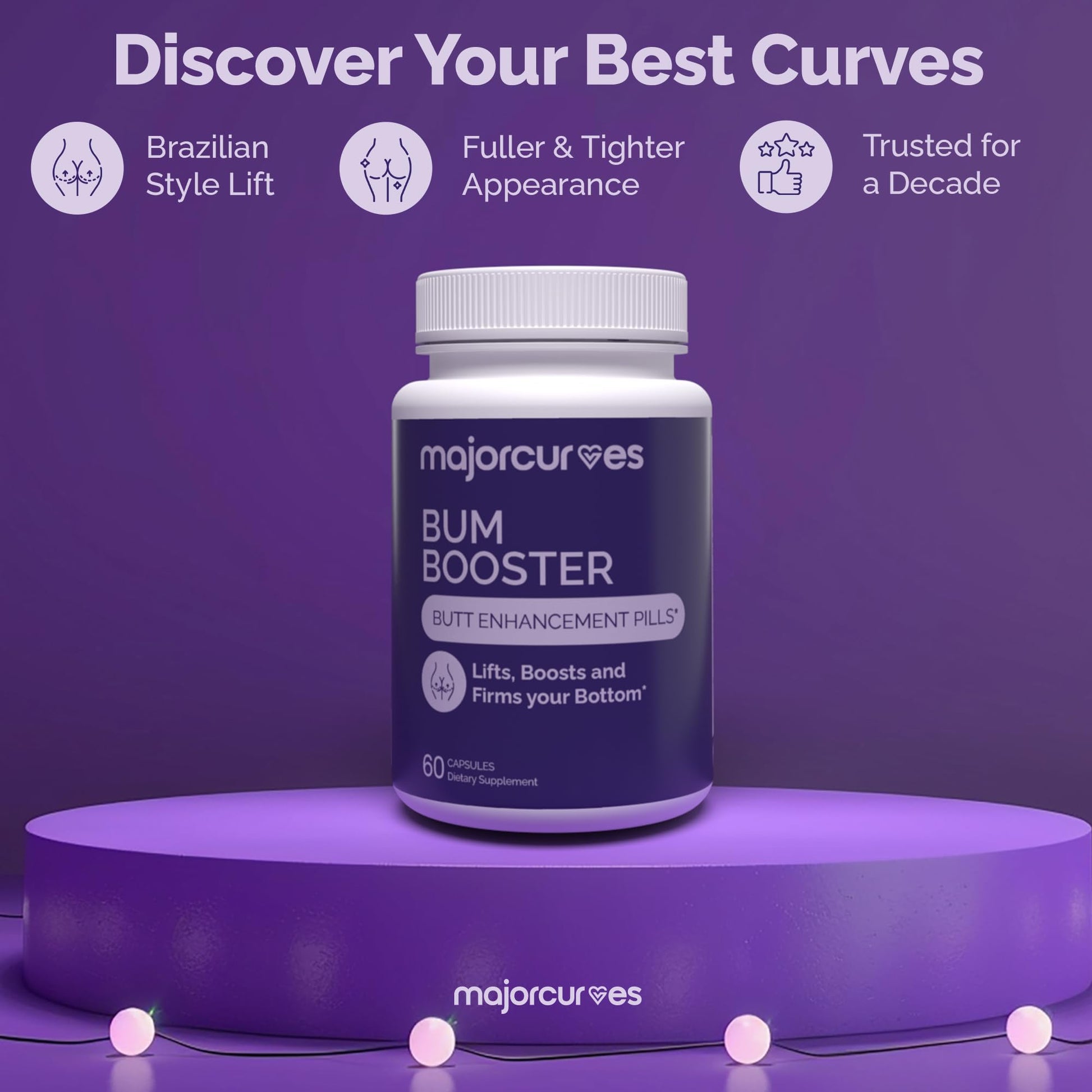 Major Curves Bum Booster Pills – Butt Enhancement for Women, Booty Growth Capsules for Bigger Bum, Curvier Hips and Glutes, Natural Brazilian Butt Lift Alternative with Fenugreek and Wild Yam - dailyvitalstore