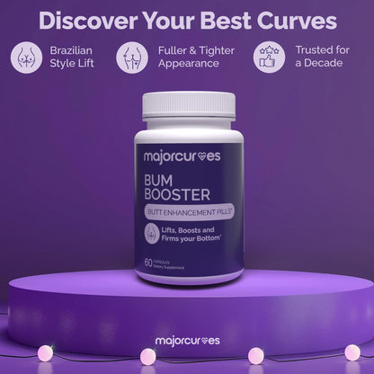 Major Curves Bum Booster Pills – Butt Enhancement for Women, Booty Growth Capsules for Bigger Bum, Curvier Hips and Glutes, Natural Brazilian Butt Lift Alternative with Fenugreek and Wild Yam - dailyvitalstore