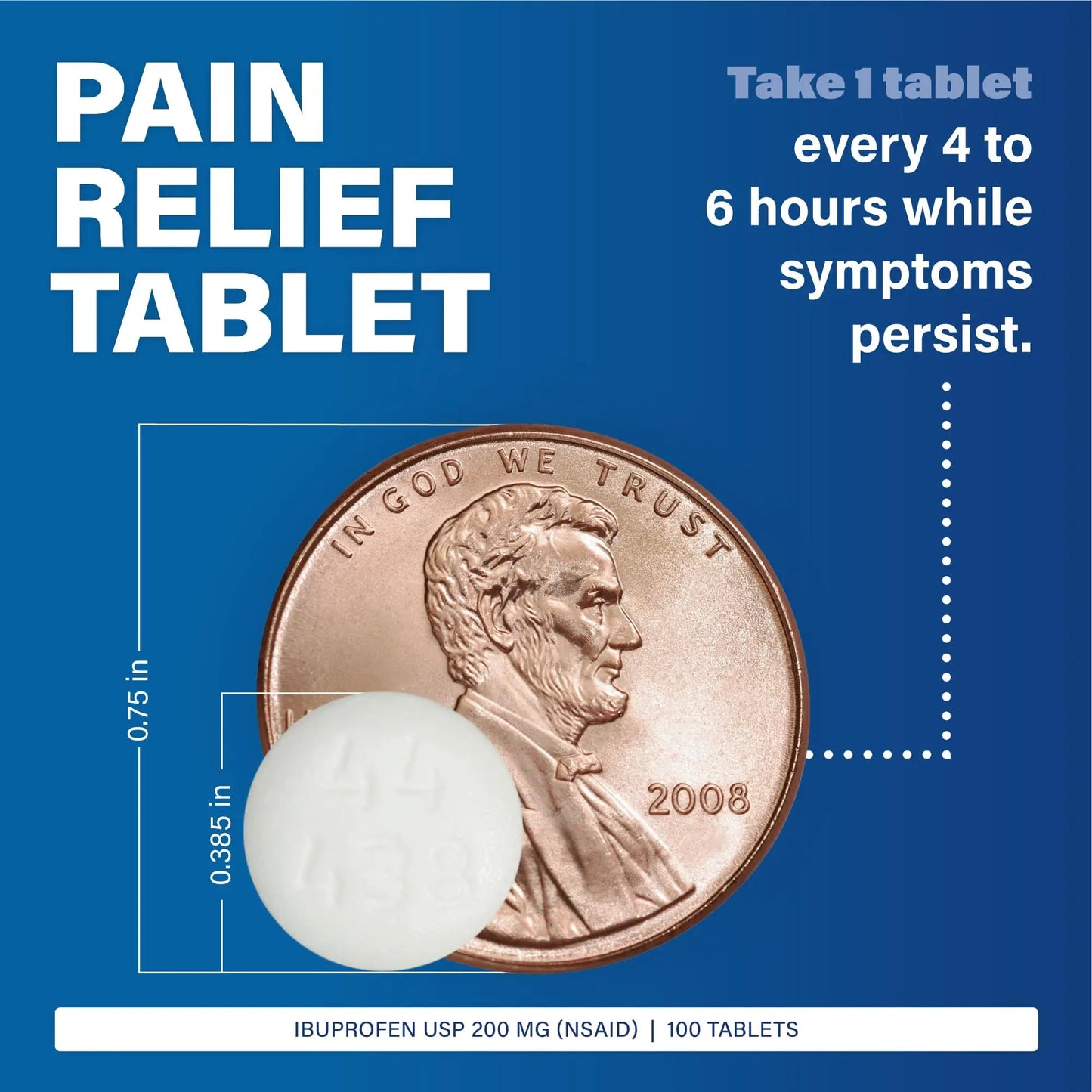 MAJOR Dye-Free Ibuprofen Tablets 200 mg - Helps Temporarily Reduce Fevers - Offers Pain Relief - 100 Tablets (1-Pack) - dailyvitalstore
