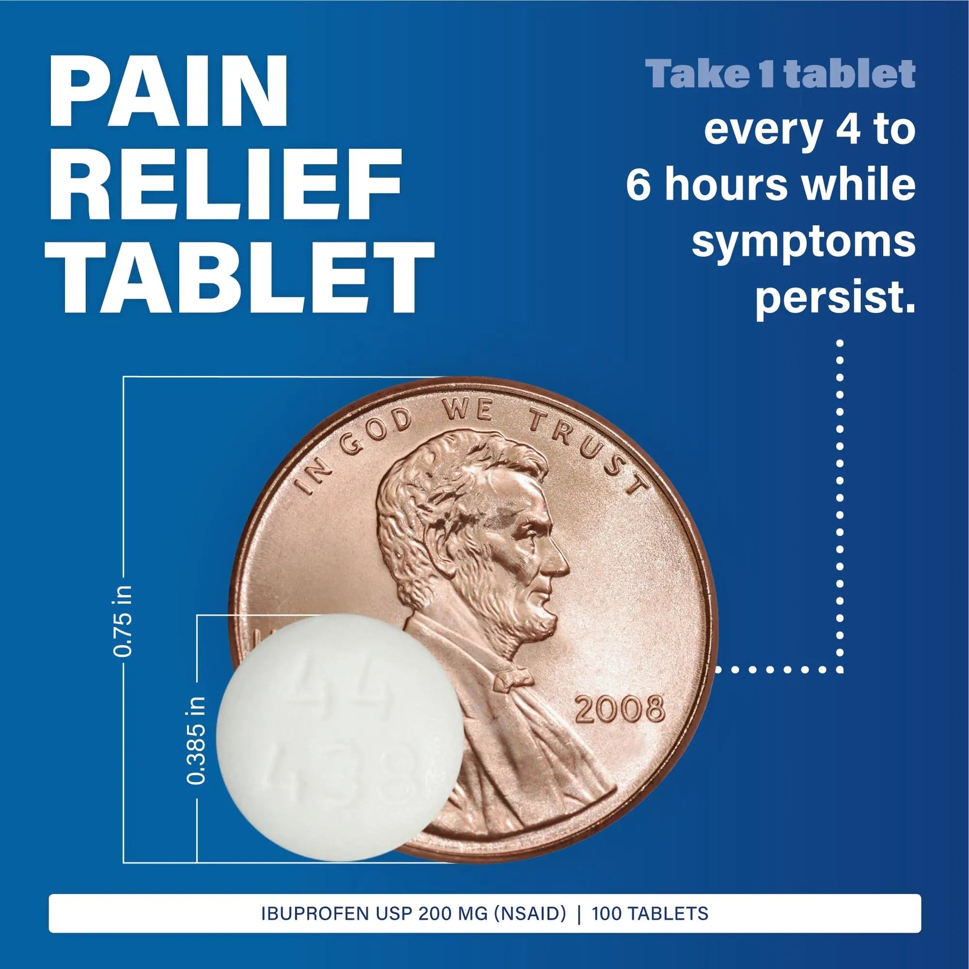 MAJOR Dye-Free Ibuprofen Tablets 200 mg - Helps Temporarily Reduce Fevers - Offers Pain Relief - 100 Tablets (1-Pack) - dailyvitalstore