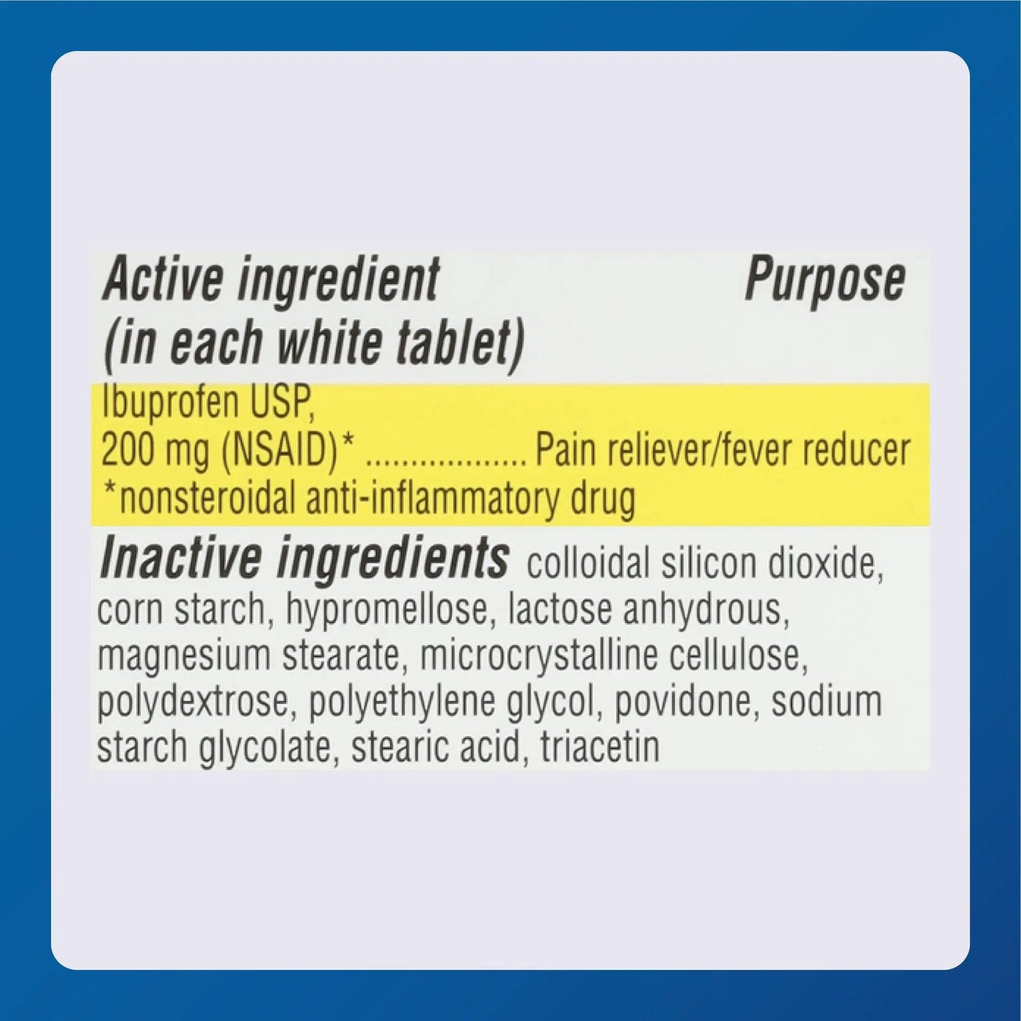 MAJOR Dye-Free Ibuprofen Tablets 200 mg - Helps Temporarily Reduce Fevers - Offers Pain Relief - 100 Tablets (1-Pack) - dailyvitalstore