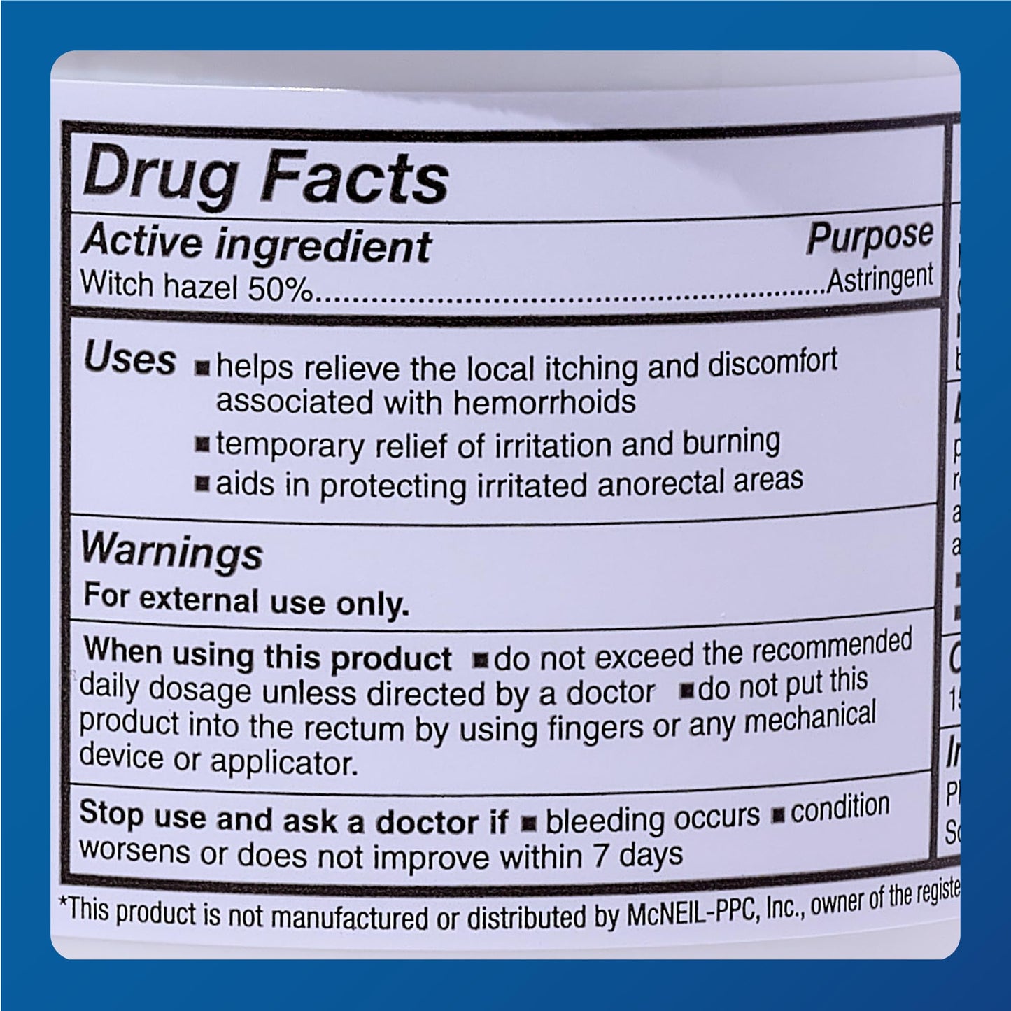 MAJOR Medi-Pads - Hemorrhoidal Hygienic Cleansing Witch Hazel Pads - Cooling Relief with Aloe - 100 Count Jar (1 Pack) - dailyvitalstore