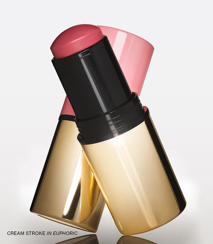 MAKE Beauty Cream Stroke Cream Blush Stick for Cheeks - Vibrant yet Natural Soft Matte Finish - Shade Rouge Moon, Berry Plum Blush Makeup - dailyvitalstore