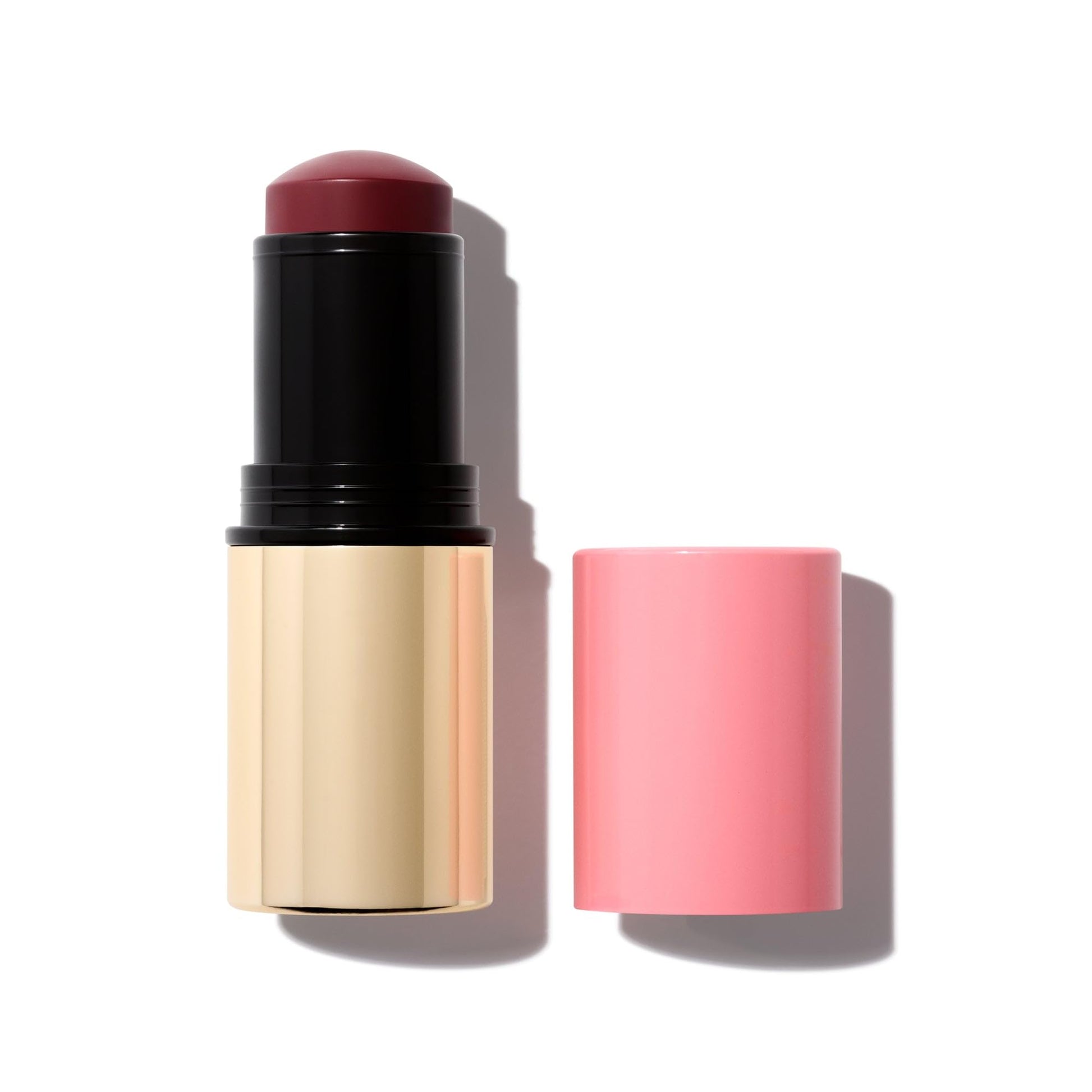 MAKE Beauty Cream Stroke Cream Blush Stick for Cheeks - Vibrant yet Natural Soft Matte Finish - Shade Rouge Moon, Berry Plum Blush Makeup - dailyvitalstore