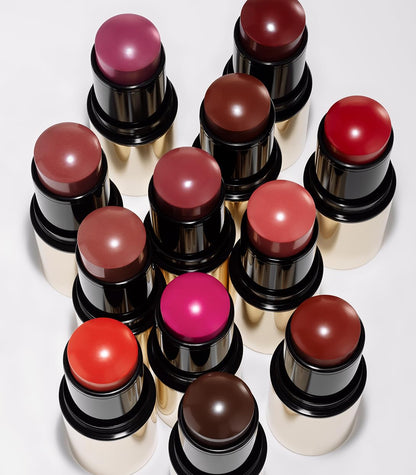 MAKE Beauty Heat Stroke Cream Blush Stick for Cheeks with Natural Hydrating Dewy Finish. Creamy Gel Blush Balm - Shade Baked, Deep Chocolate Brown Cheek Tint - dailyvitalstore