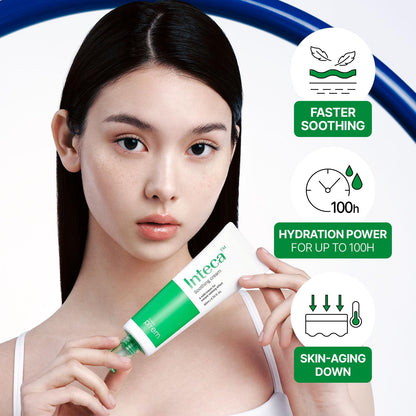 MAKE P:REM INTECA Soothing Cream, Quick Calming Facial Cream with Advanced CICA for All Skin Types, Oily Skin, EVE VEGAN, - dailyvitalstore