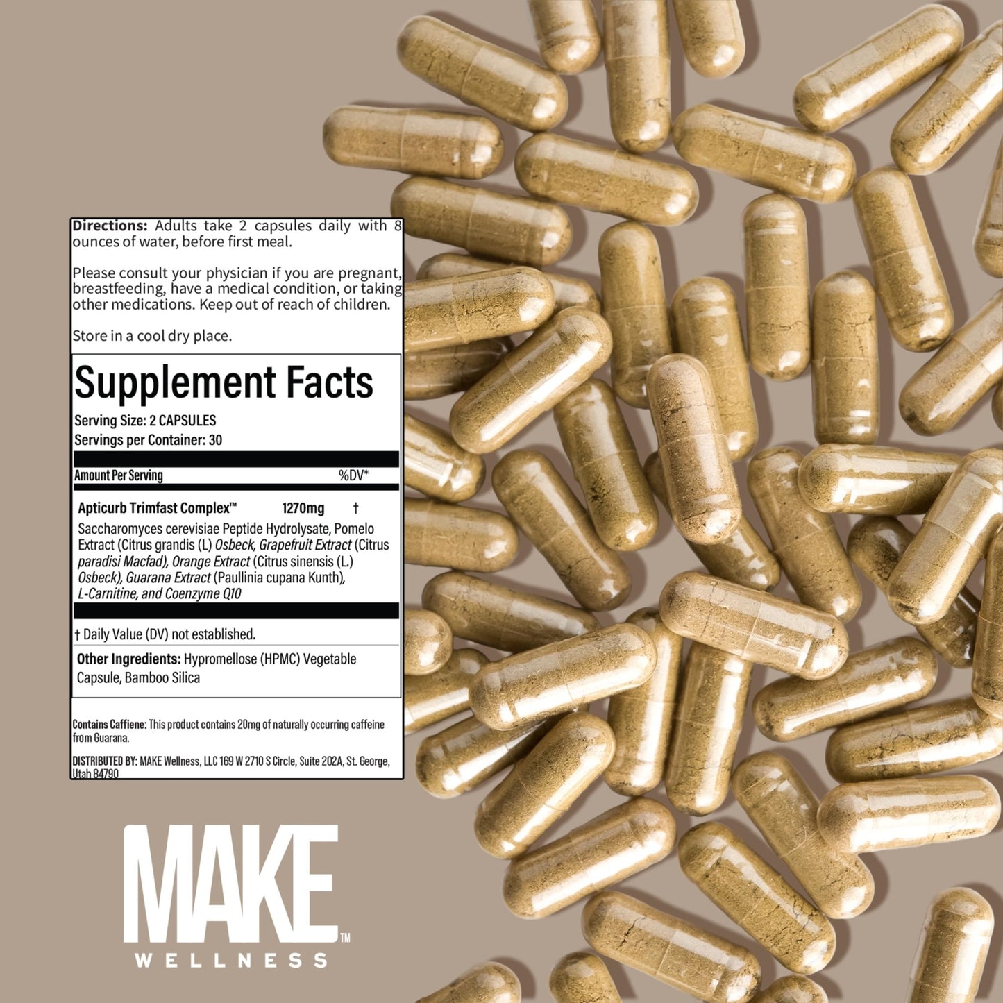 Make Wellness Lean Peptide Supplement | Supports Overall Wellness, Normal Muscle Health & Active Lifestyles | Bioactive Peptide Blend | Clean, Non-GMO Formula | 30 Servings for Daily Nutrition - dailyvitalstore